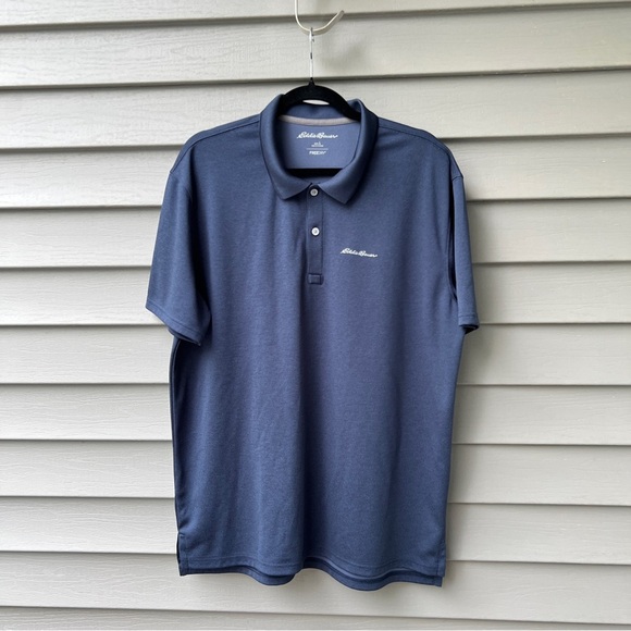 Eddie Bauer Polo Shirt Resolution Pro Freedry Blue Men's Size L - Picture 1 of 13